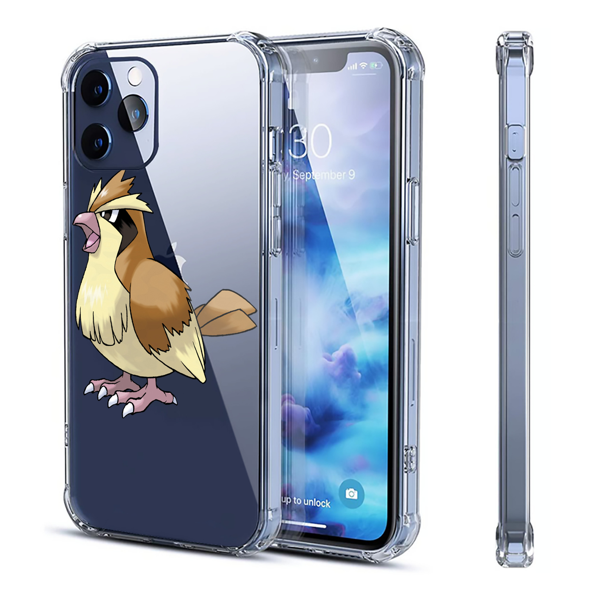 （画像用） ポケットモンスター Pokémon 【iPhone 12シリーズ対応】透明スマホケース（クリアソフトケース）